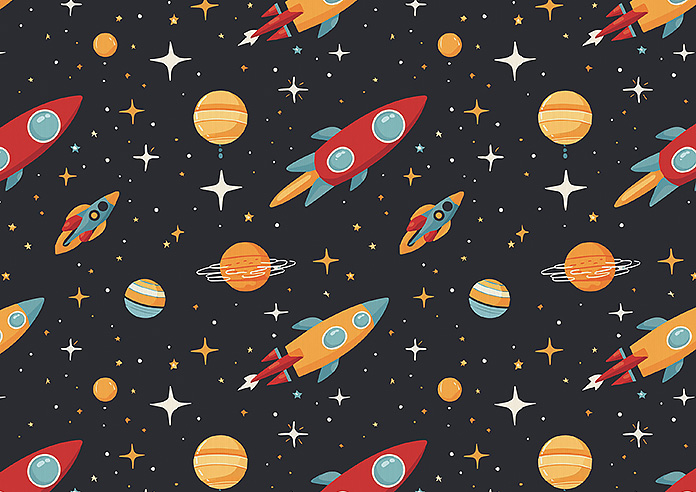Rocket Adventure, Odyssey - Motorised Roman Blind - Image 7